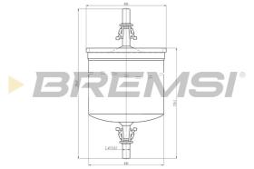 BREMSI FE1891 - FUEL FILTER MITSUBISHI, VOLVO, INDIGO