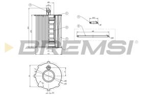 BREMSI FL0022 - OIL FILTER OPEL, PEUGEOT, CITROEN, DS