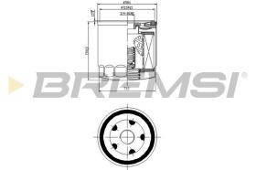 BREMSI FL0033 - OIL FILTER VW, AUDI, SEAT, SKODA