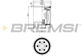 BREMSI FL0144 - OIL FILTER FIAT, FORD, OPEL, PEUGEOT