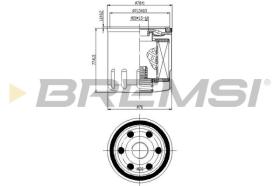 BREMSI FL0145 - OIL FILTER MERCEDES-BENZ, RENAULT