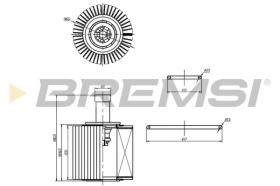 BREMSI FL0252 - OIL FILTER TOYOTA, DAIHATSU, LEXUS