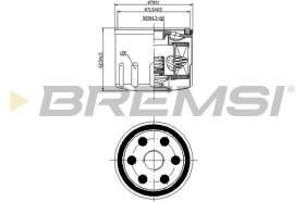 BREMSI FL0277 - OIL FILTER FIAT, RENAULT, NISSAN, OPEL