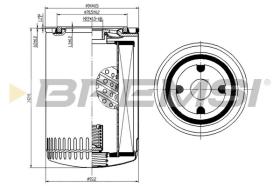 BREMSI FL0285 - OIL FILTER FIAT, PEUGEOT, CITROEN