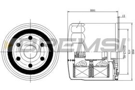 BREMSI FL0710 - OIL FILTER TOYOTA