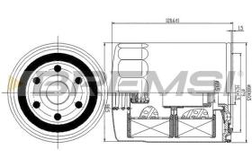 BREMSI FL0711 - OIL FILTER FORD, TOYOTA, VW, MAZDA