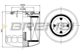 BREMSI FL1295 - OIL FILTER FIAT, RENAULT, ALFA ROMEO