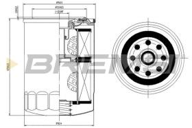 BREMSI FL1420 - OIL FILTER NISSAN