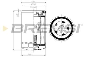 BREMSI FL1439 - OIL FILTER AUDI