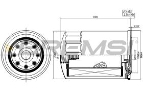 BREMSI FL1452 - OIL FILTER NISSAN, ASTON MARTIN, TVR