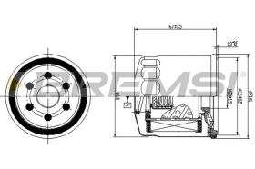 BREMSI FL1459 - OIL FILTER FIAT