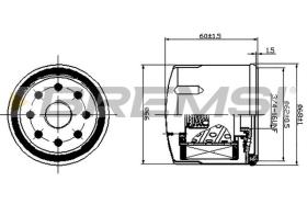 BREMSI FL1460 - FUEL FILTER OIL GPL