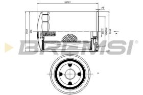 BREMSI FL1462 - OIL FILTER JOHN DEERE