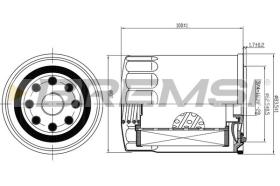 BREMSI FL1466 - OIL FILTER FORD, NISSAN, INFINITI