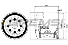 BREMSI FL1771 - OIL FILTER OPEL, ISUZU, HONDA