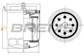 BREMSI FL1813 - OIL FILTER VM